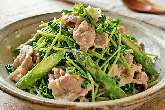 【きょうの料理】ゆで豚と豆苗の味噌マヨ和えのレシピ 今井亮さんこま肉料理