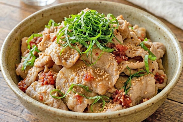 【あさイチ】豚しゃぶ梅ごま炒めのレシピ(山脇りこ)朝イチみんなゴハンだよ