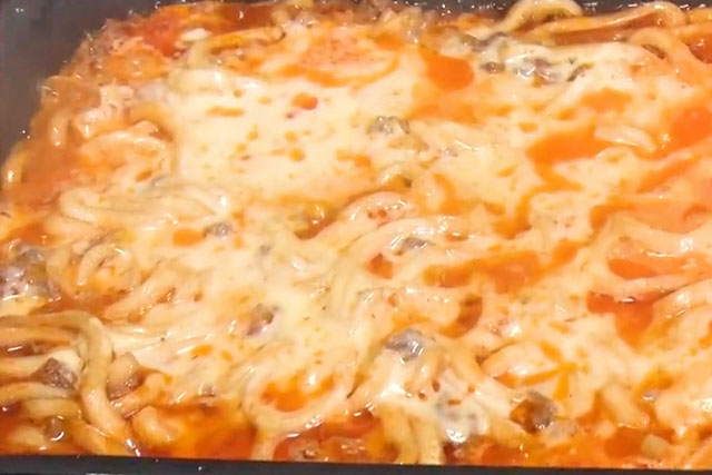 【瞬間回答】イタリアン風うどんラザニアのレシピ(ホットプレート)島本美由紀さん直伝